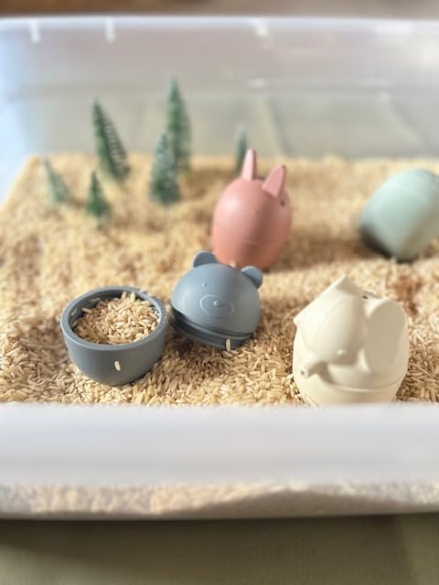 Brooklyn + Neutral Silicone Bath Toys: Mold-Free Animal 5-Pack
