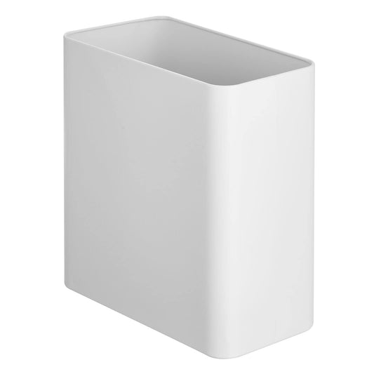 mDesign Slim Stainless Steel Wastebasket (2.6 Gal) | TRUE Shift Plastic‑Free Trash Bin