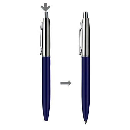 ChaoQ Stainless Steel Retractable Ballpoint Pens (6‑Pack, with 12 Refills) | TRUE Shift Durable Metal Pens