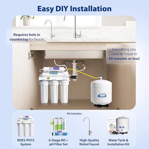 APEC ROES-PH75: The WQA Certified 6-Stage System for Alkaline Mineral pH+ Drinking Water