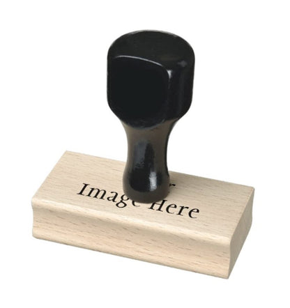 End Plastic Stamps: Custom Wood Rubber Stamp Maple Handle for Lifetime Use (Laser Engraved)