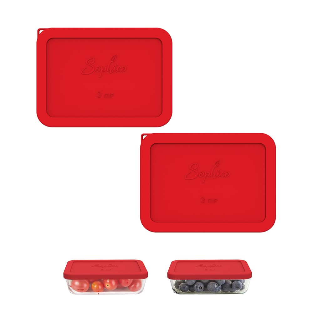 Set of red silicone lids with 'Sunplease' branding on a white background