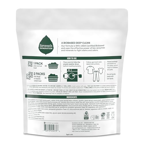 Seventh Generation Free & Clear Sensitive Skin Laundry Detergent Packs