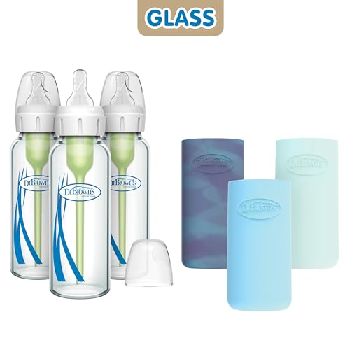 Dr. Brown’s Options+ 4 oz Narrow Borosilicate Glass Baby Bottles (2-Pack)