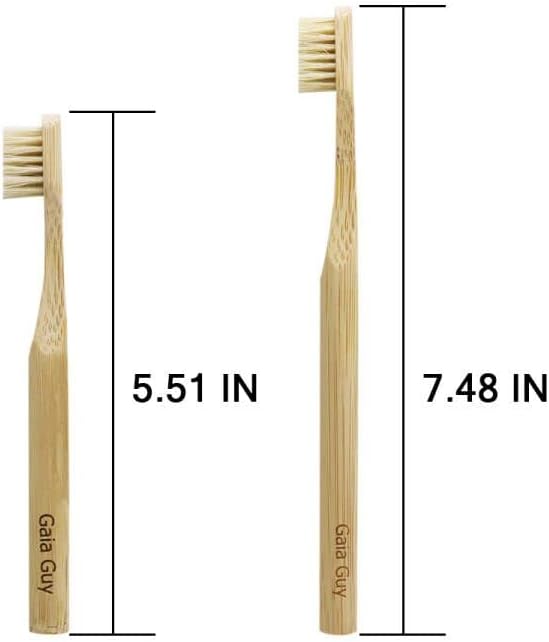 Zero-Microplastic Boar Bristle Bamboo Toothbrushes, Family Pack – Gaia Guy (4 Adult + 4 Kids)