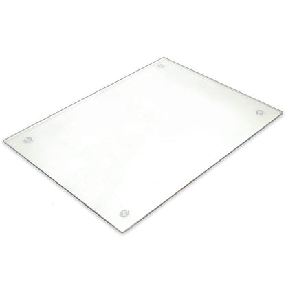 Tempered Glass Cutting Board: Large 12” x 16” Shatter-Resistant Surface.