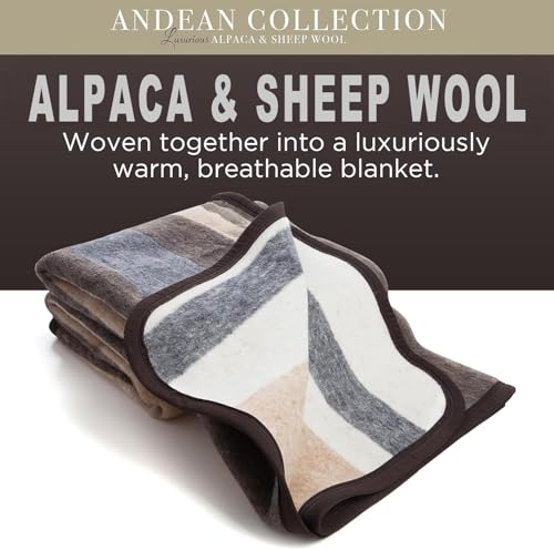 Natural Alpaca & Sheep Wool Blanket: Heavyweight 4.2 lb Twin Bedding