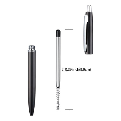 ChaoQ Stainless Steel Retractable Ballpoint Pens (6‑Pack, with 12 Refills) | TRUE Shift Durable Metal Pens