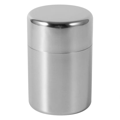 AUNMAS Tea Tin Canister: Stainless Steel Double-Lid Storage