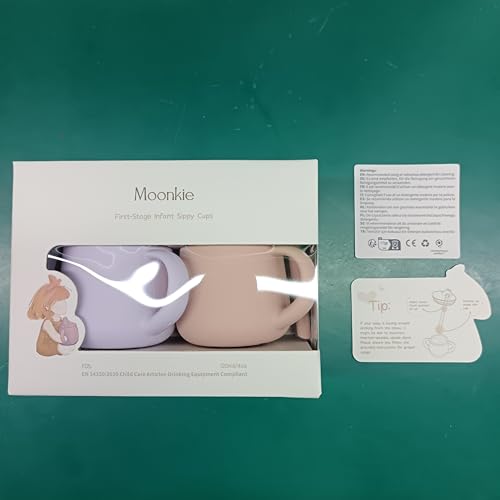 Moonkie 3-in-1 Food-Grade Silicone Training Cup (4 oz)