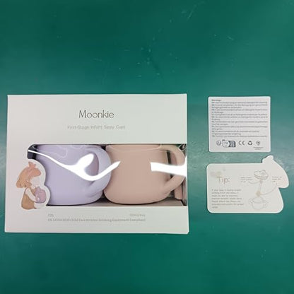 Moonkie 3-in-1 Food-Grade Silicone Training Cup (4 oz)