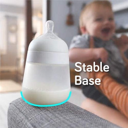 Nanobebe Flexy 9oz Silicone Baby Bottles with Anti-Colic Venting (3-Pack)