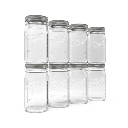 Ball Wide Mouth Pint 16-Ounce Glass Mason Jar with Lids (12-Count)