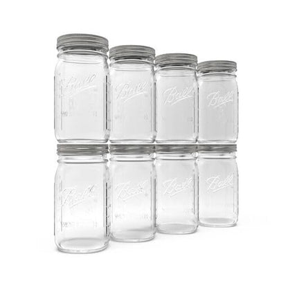 Ball Wide Mouth Pint 16-Ounce Glass Mason Jar with Lids (12-Count)