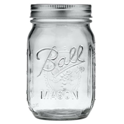 Ball Wide Mouth Pint 16-Ounce Glass Mason Jar with Lids (12-Count)