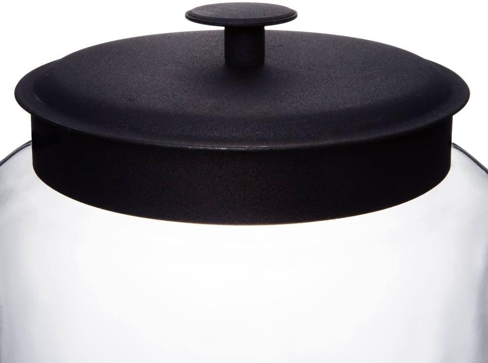 Anchor Hocking Glass Montana Jar with Black Metal Lid (48oz)