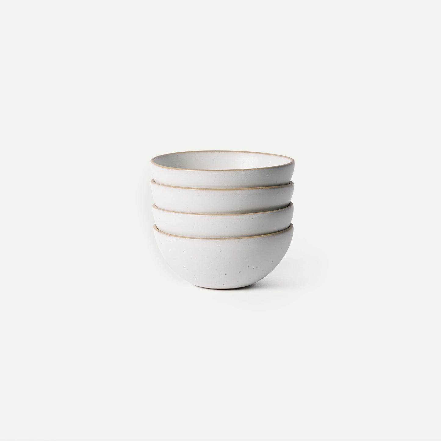 Mora Medium Ceramic Bowls, Set of 4 (28 oz, Oat)
