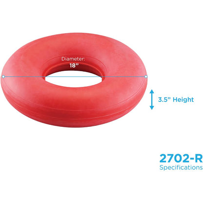 NOVA Inflatable Donut Cushion: 18” Heavy-Gauge Natural Rubber