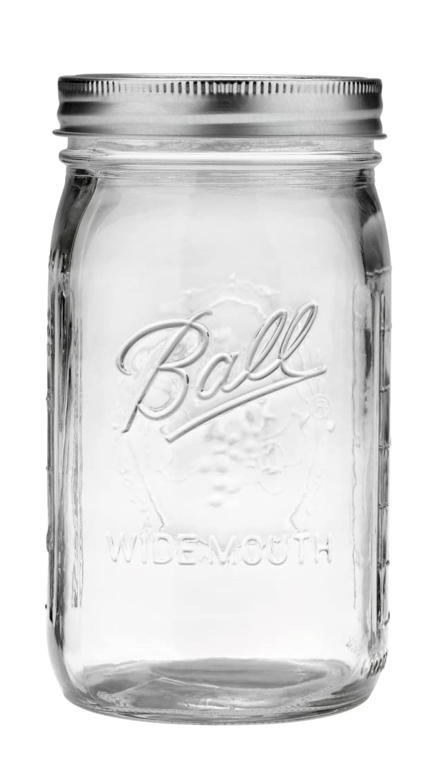 Ball Wide Mouth Pint 16-Ounce Glass Mason Jar with Lids (12-Count)