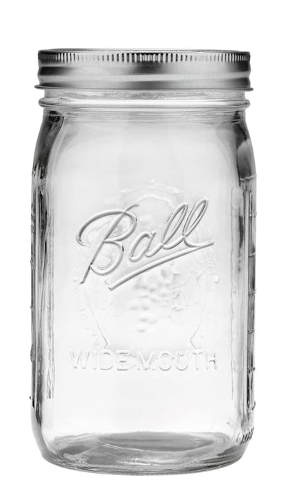 Ball Wide Mouth Pint 16-Ounce Glass Mason Jar with Lids (12-Count)