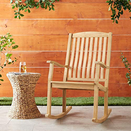 Cambridge Casual Arie Teak Rocking Chair: Solid Plantation Wood
