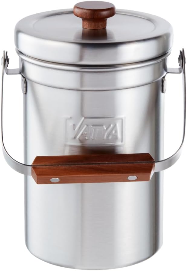 Vatya Stainless Steel Kitchen Compost Bin (0.8 Gallon)