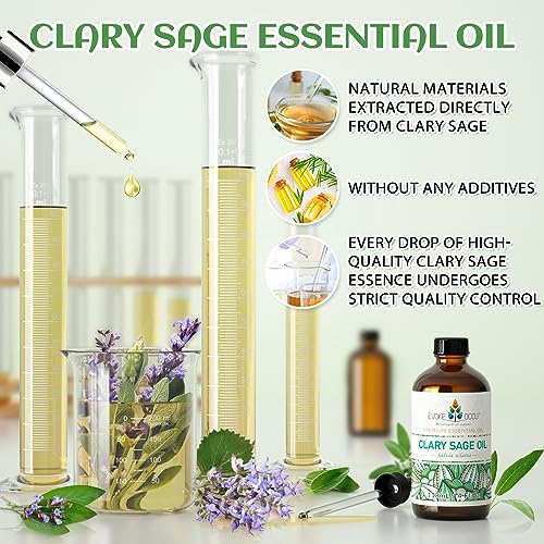 EVOKE OCCU: 100% Pure Clary Sage Essential Oil, 4oz