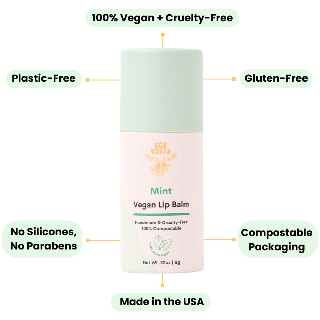 Organic Tinted Lip Balm 2-Pack: Coconut Oil & Plastic-Free Packaging