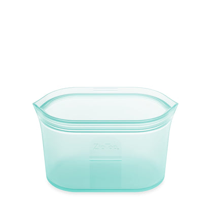 Zip Top 100% Silicone Reusable Food Storage Set (8‑Piece, Teal) | TRUE Shift Zero‑Plastic Meal Prep Set