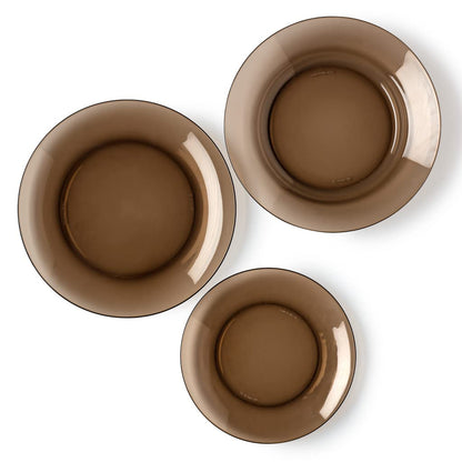 Duralex Lys Clear Glass Dinnerware Set, 18-Piece (Service for 6)