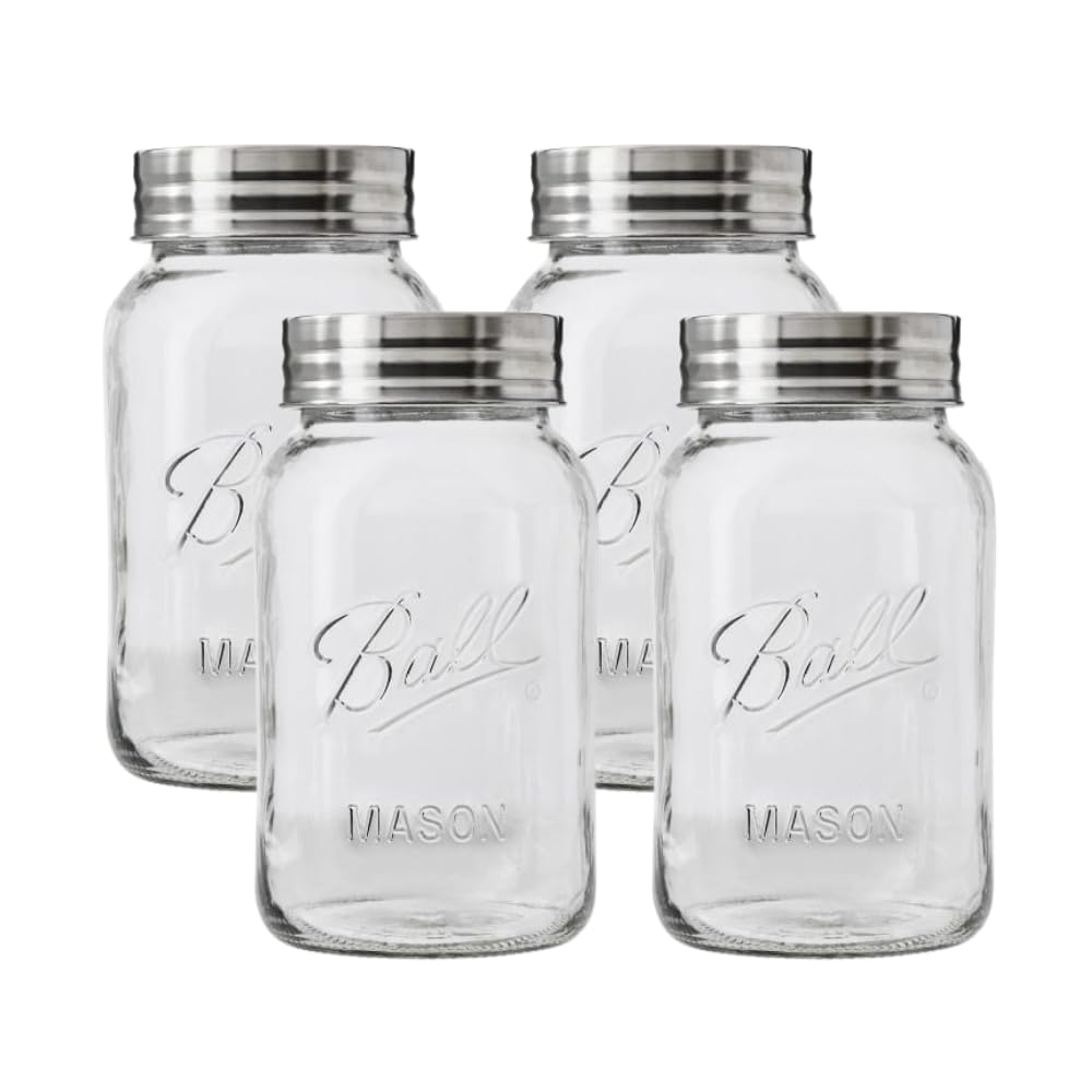Ball Wide Mouth Pint 16-Ounce Glass Mason Jar with Lids (12-Count)