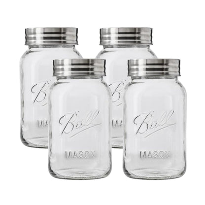 Ball Wide Mouth Pint 16-Ounce Glass Mason Jar with Lids (12-Count)