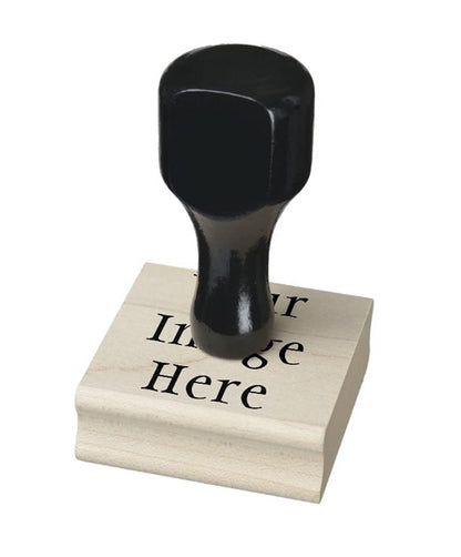 End Plastic Stamps: Custom Wood Rubber Stamp Maple Handle for Lifetime Use (Laser Engraved)