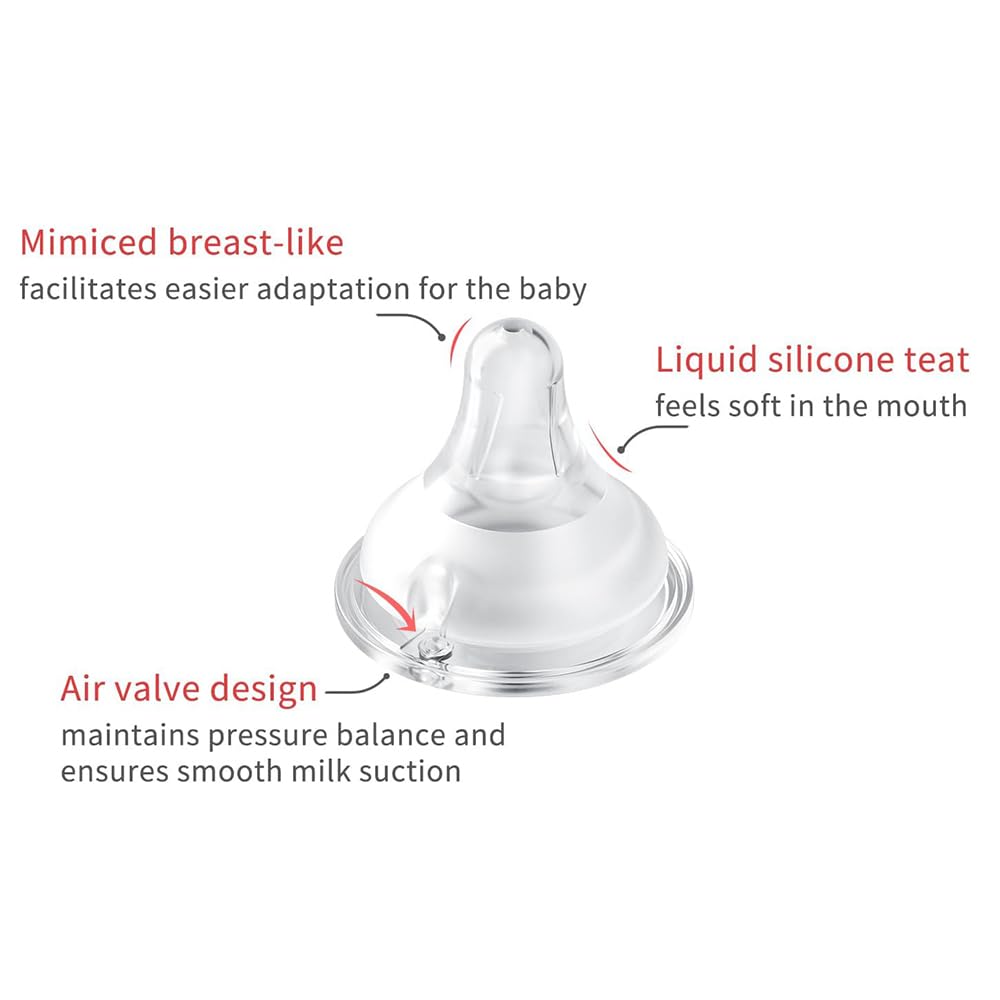 Evorie 8 Oz Tritan Wide Neck Anti-Colic Baby Feeding Bottle