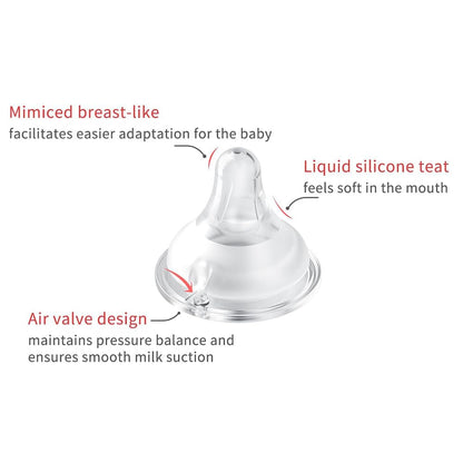 Evorie 8 Oz Tritan Wide Neck Anti-Colic Baby Feeding Bottle