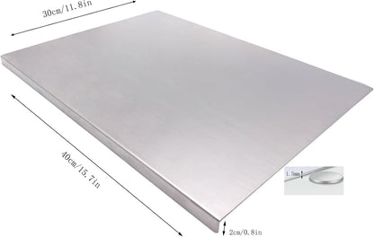 BILLAMB Stainless Steel Cutting Board: Large 15.7" x 11.8" Permanent Prep Surface.