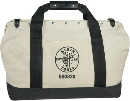 Klein Tools Heavy‑Duty Canvas & Leather Tool Bag | TRUE Shift Tough Heritage Tote