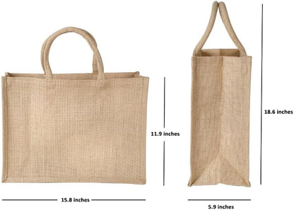 The 100% Natural Choice: Jute Burlap Tote Bags to End Plastic Grocery Waste