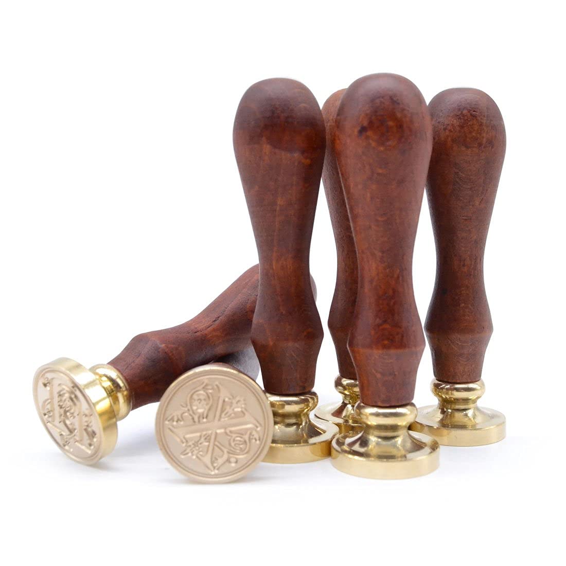 Traditional Wax Seal Stamp: Brass Head & Wooden Handle for Elegant, Zero-Waste Correspondence