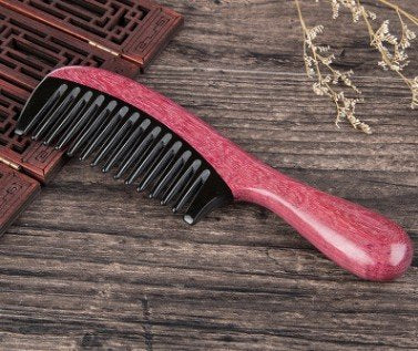 Myhsmooth Handmade Buffalo Horn & Green Sandalwood Comb (2-Pack)