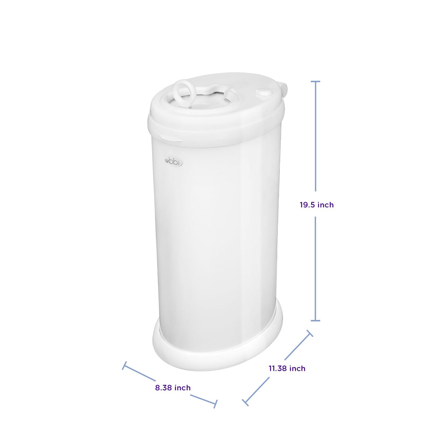 Ubbi Steel Diaper Pail: Powder-Coated Odor-Locking Bin
