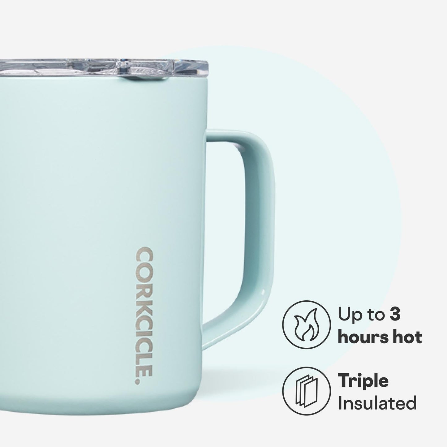 Corkcicle Classic 16 oz Triple-Insulated Stainless Steel Mug