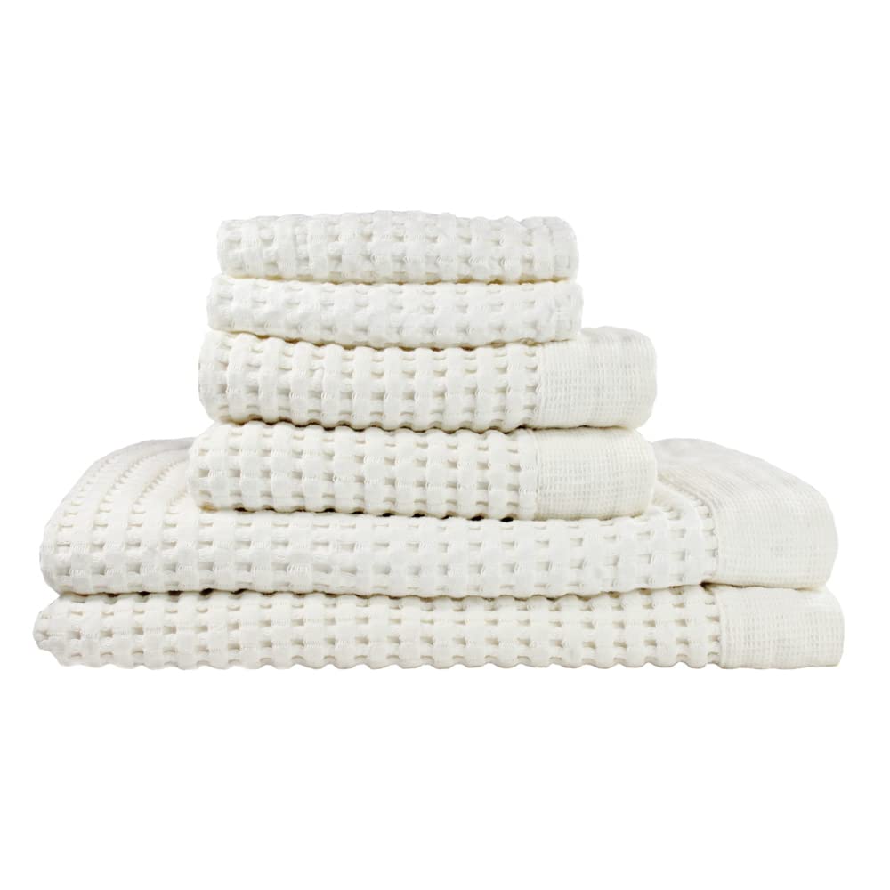 Gilden Tree Bathroom Mat: 100% Absorbent Cotton Waffle Weave