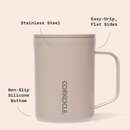 Corkcicle Classic 16 oz Triple-Insulated Stainless Steel Mug