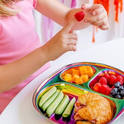 Ahimsa Balanced Bites Pediatrician-Designed Stainless Steel Divided Plate