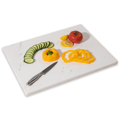 Diflart Natural Granite Cutting Board: Large 16" x 20" Polished Stone Slab.