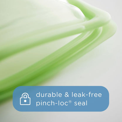 Stasher Silicone Reusable Food Bag – Aqua, Leak‑Resistant & Plastic‑Free