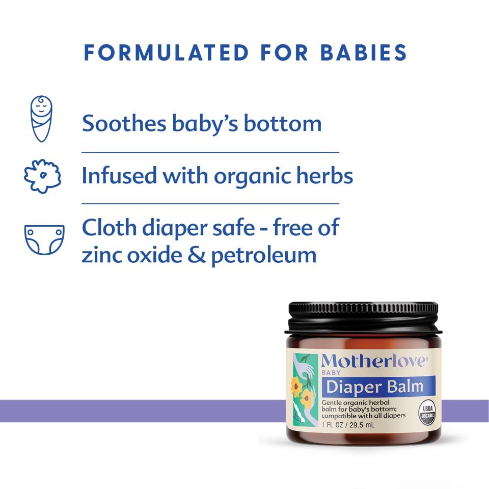 Motherlove Organic Diaper Balm: Herbal Petroleum-Free Relief