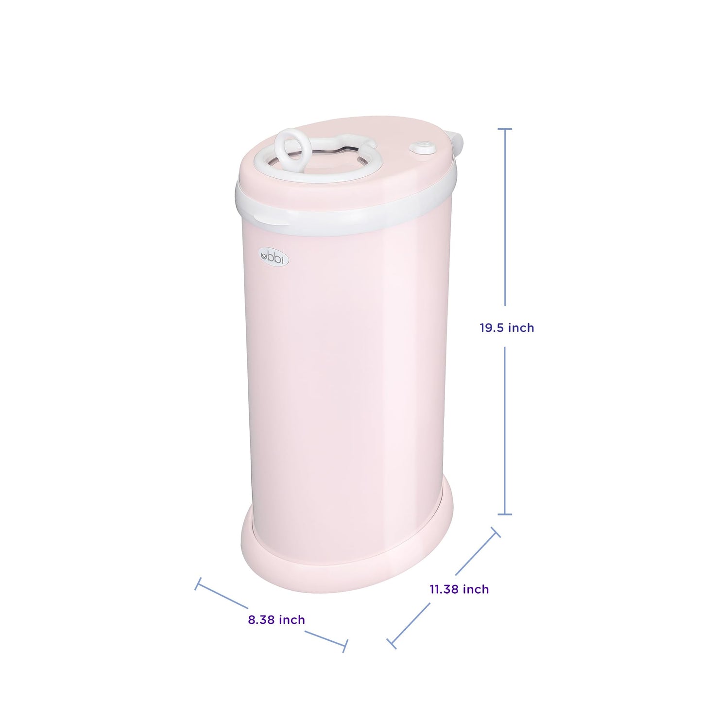 Ubbi Steel Diaper Pail: Powder-Coated Odor-Locking Bin