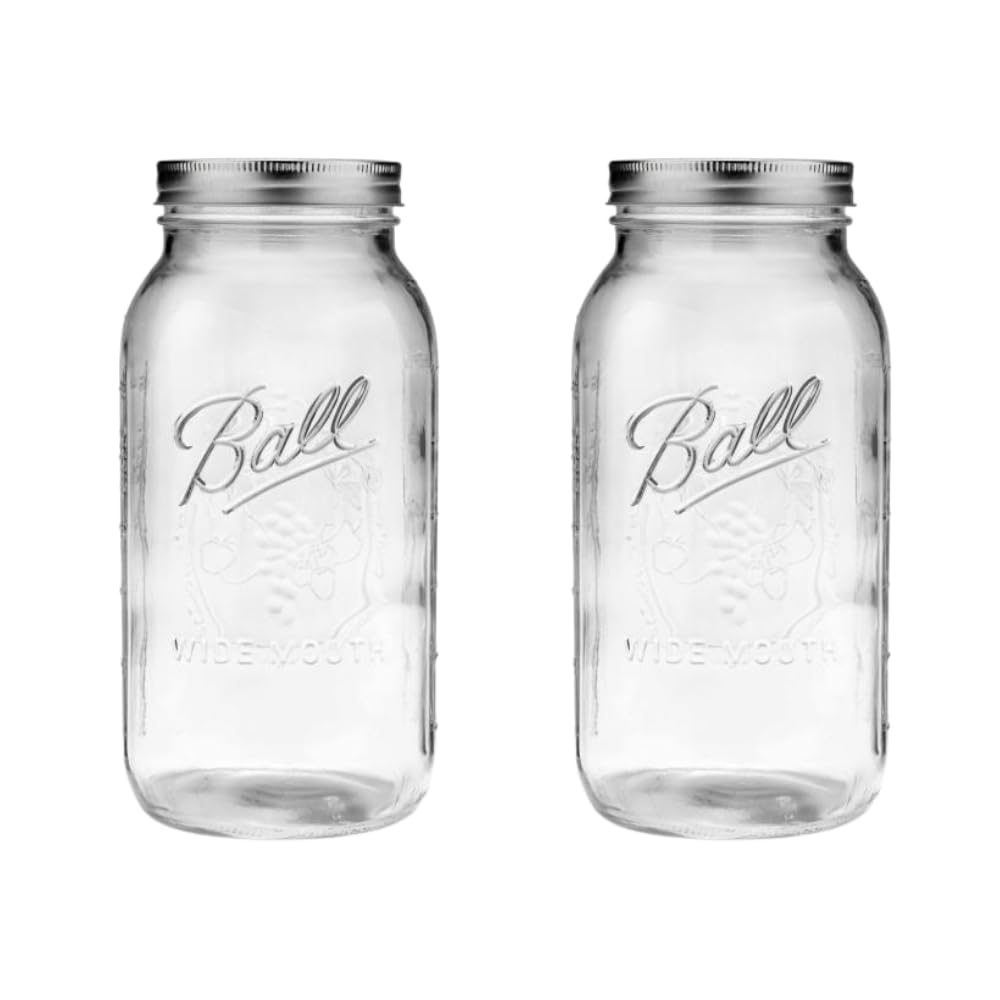 Ball Wide Mouth Pint 16-Ounce Glass Mason Jar with Lids (12-Count)